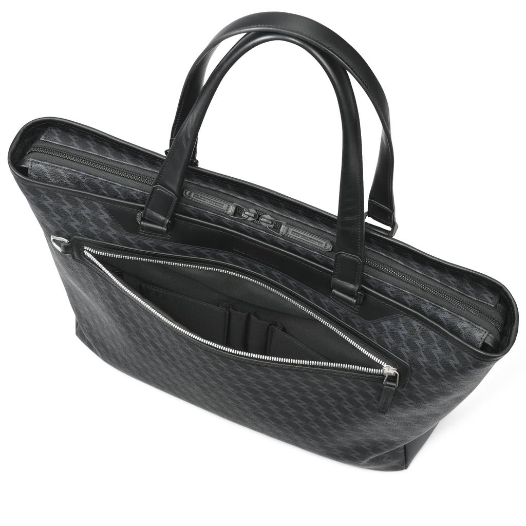 Tote Bag B4 Size Storage inch PC Storage 18L 1260g Black [Zero Halliburton] ZH-Monogram 15.6 No.81524 Men's
