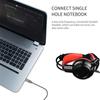 3.5mm Audio Splitter Cable for Laptop Headset Mic Black