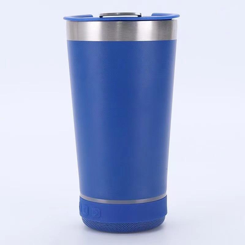 Portable music cup stainless steel reusable simple water bottle speaker wireless Bluetooth speaker