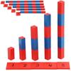 Montessori Red Blue Number Rods Math Games Counting Wood Developmental Toy Multifunctional for