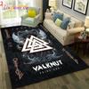 Nordic Viking Odin Valhalla Valknut Carpet Rug for Bedroom Living Room Home Sofa Decoration,Children Game Large Decor Floor Mat
