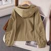 Women's Hooded Workwear Casual Jacket