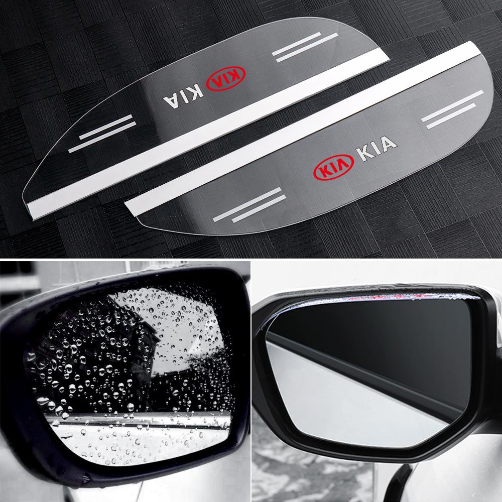 XIOU7 PVC Car Rear View Mirror Sticker Rain Eyebrow Auto Side Mirror Rain Proof Cover For Kia Stinger Sonet Rio Forte 5 Ray Borrego K3