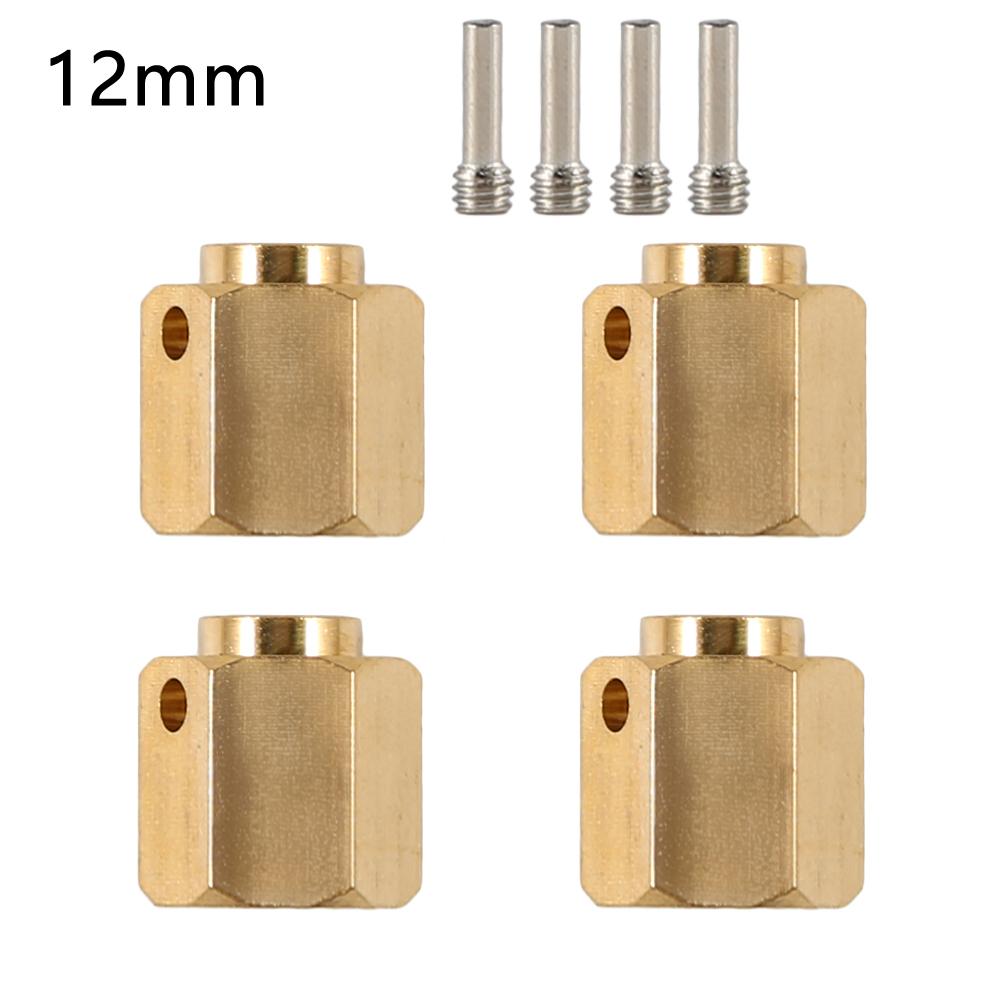 MEREPACCOR 6/8/10/12 MM Heavier Brass 12MM Wheel Hex Extended Adapter for RC Crawler Traxxas TRX4 TRX-4