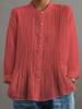 Spring and Summer New Women's Casual Long-sleeved Pleated Shirt Europe and America