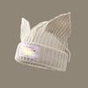 Niche Design Personalized Cat and Pig Ears Knitted Wool Hat Cute Autumn and Winter Warm Ear Protection Bag Head Hat