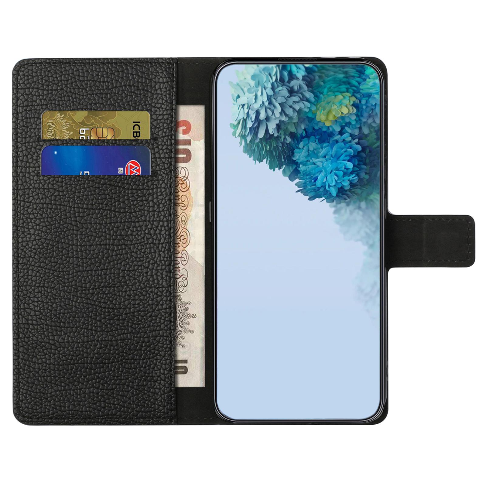 

For Samsung Galaxy S24 FE Case Wallet Litchi Texture Leather Phone Cover Black