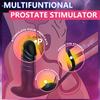 Prostate Massager for Men Male Thrusting Vibrator with APP Control Delayed Ejaculation Double Cork Ring Butt Plug Adult Sex Toy