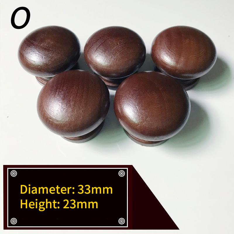 1 szt. Meble Uchwyt z litego drewna Pojedynczy otwór Grzyb Drewniany uchwyt Szafka z szufladami Mały uchwyt