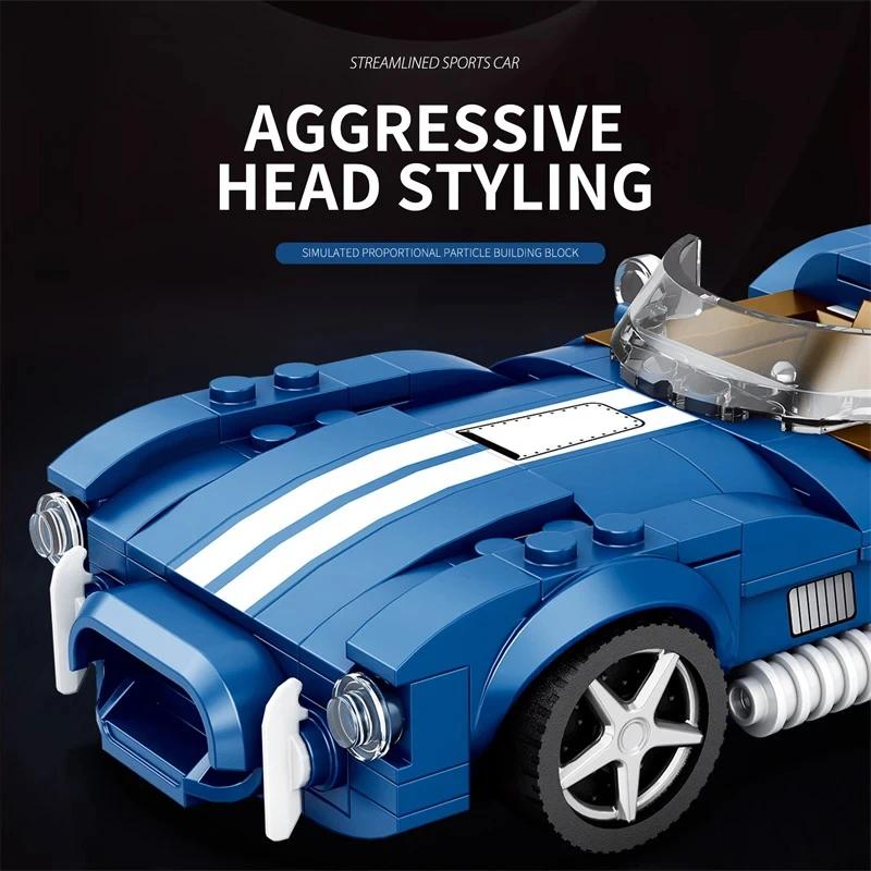 312PCS AC COBRA Car Building Block Set Creative City Vehicle Diy Car Model Bricks Desktop Display Toys For Kids Holiday Gifts