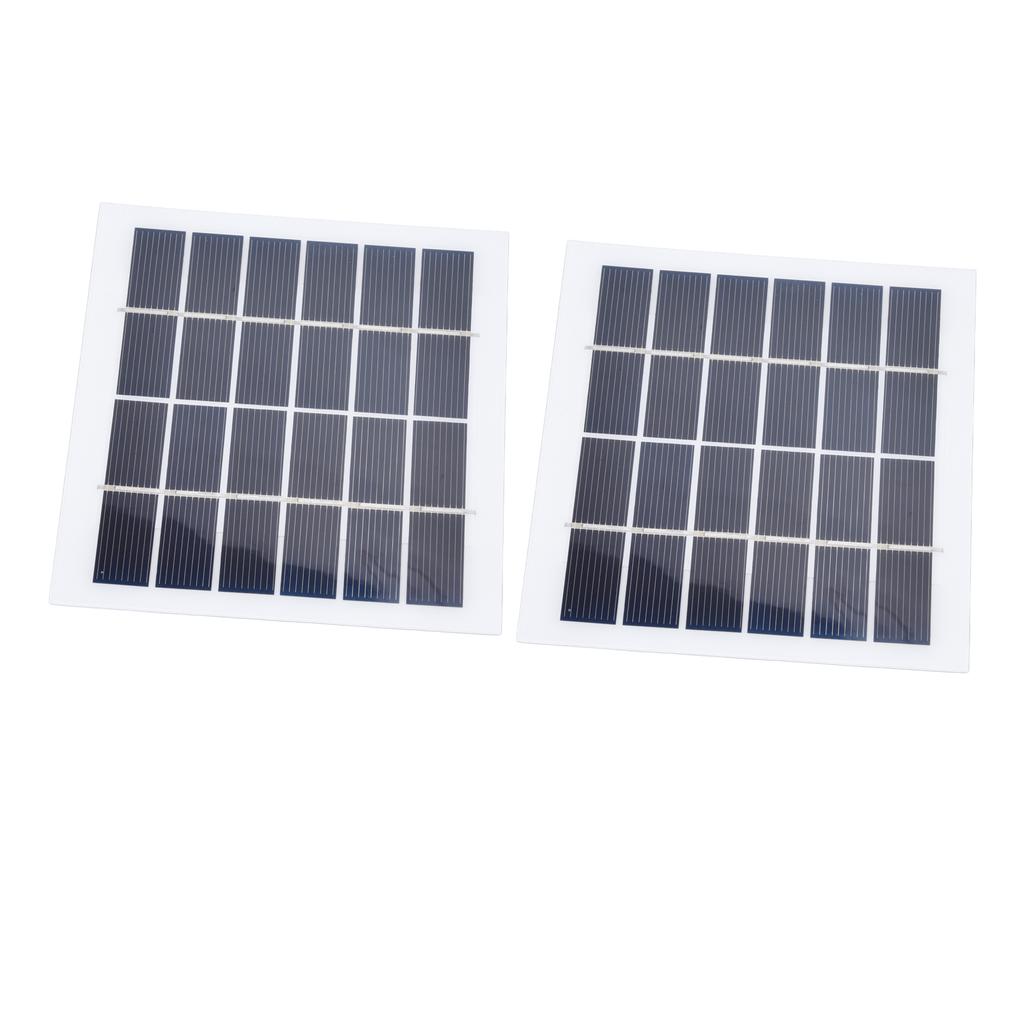 2 Pcs Portable Solar Panel 2W 6V Mini Solar Cells High Conversion Efficiency for Household Lighting