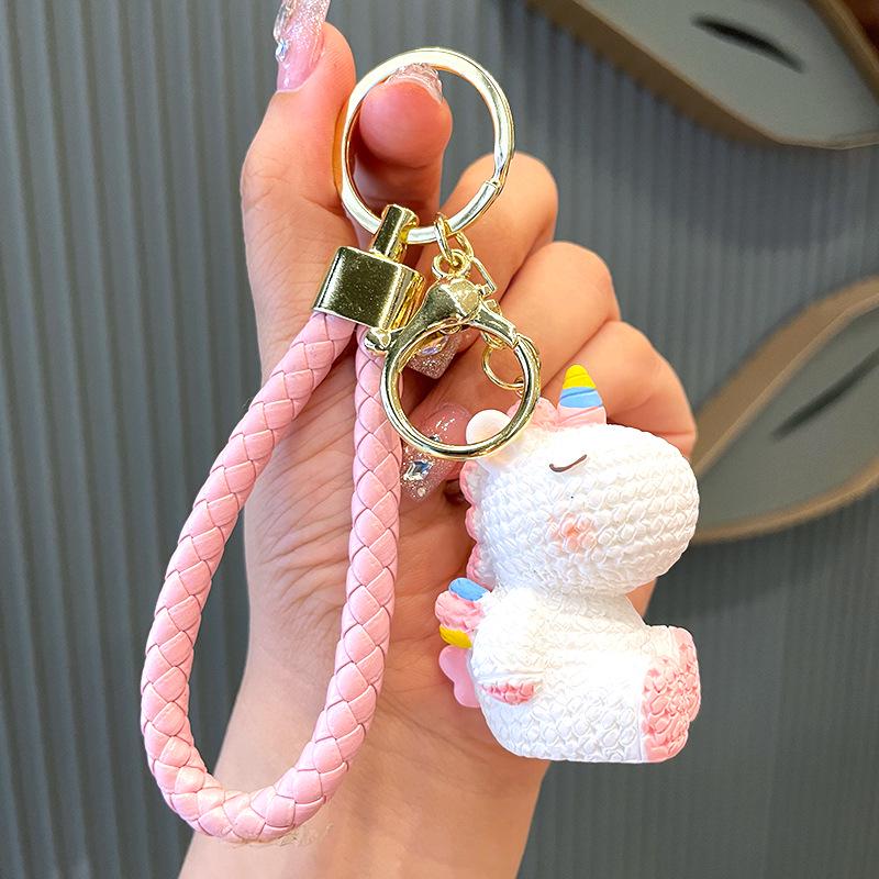 

Изысканный мультяшный брелок из шерсти единорога: Милая подвеска в виде сумки