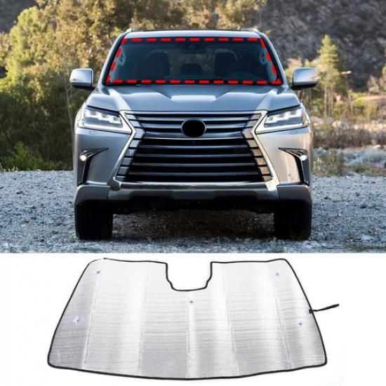 Foldable Car Sun Shade Windshield Window Sunshade Cover For Lexus LX570 2008-21