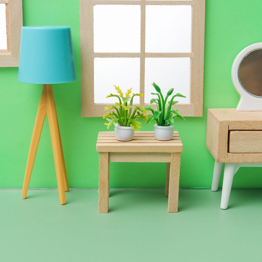 Model Playing House Dollhouse Furniture Miniature Chair Sofa Doll House Accessories Wood Mini Stool
