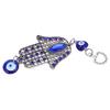 Blue Eye Ornament Hollow Out Retro Good Luck Evil Eye Decor Elegant Alloy Glass Evil Eye Wall Decor for Home Decoration