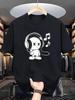 Fashionable Printed Unisex's T-Shirt, Simple Tailoring Highlights Masculinity