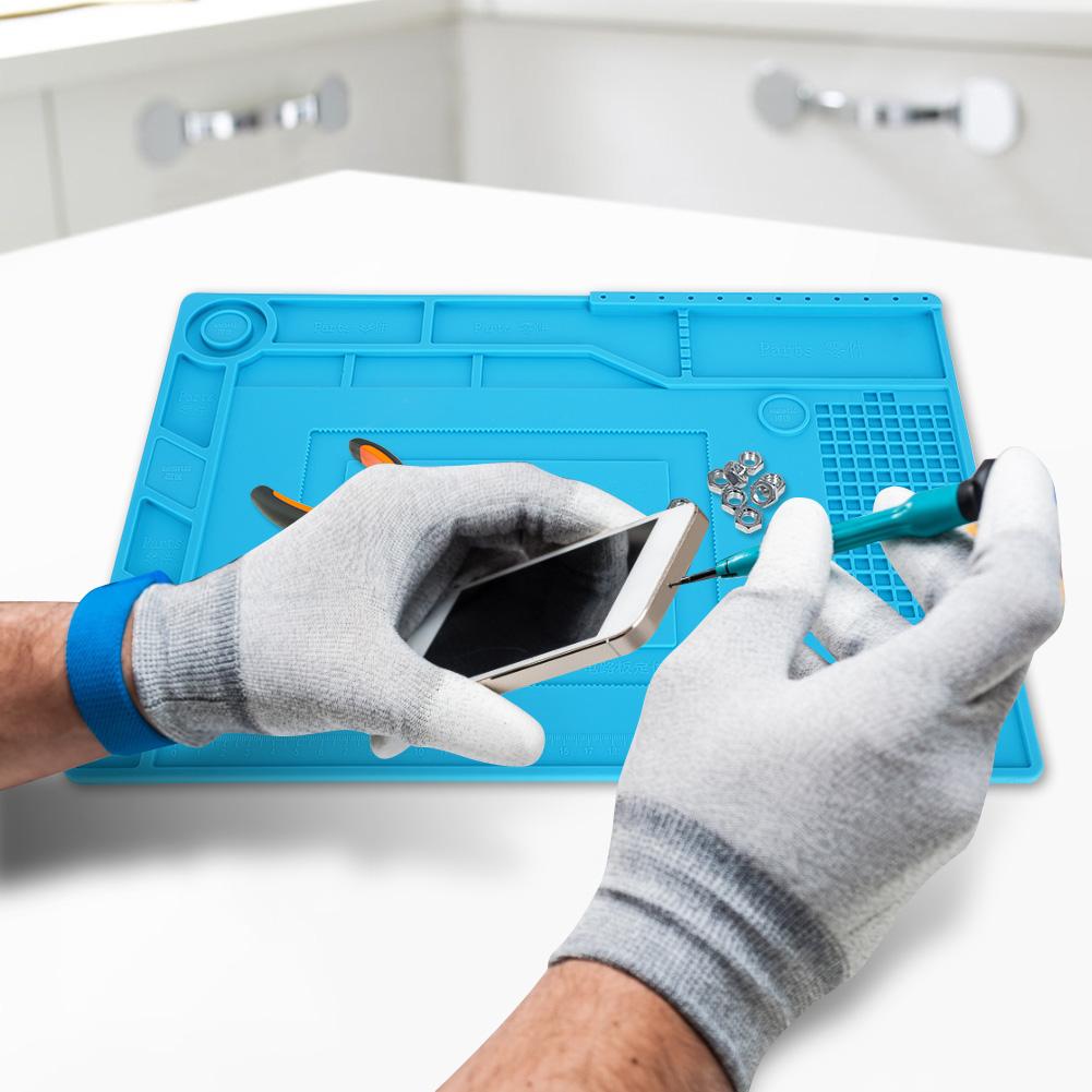 Heat Insulation Repairing Silicone High Temperature Resistance Mat with Magnetic Grooves