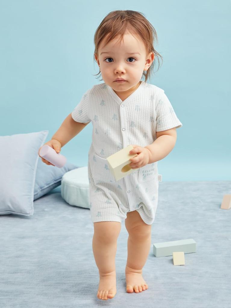 BABY stuffed animal pattern rompers PBCO259083 MNT 80 [Gelato Pique]