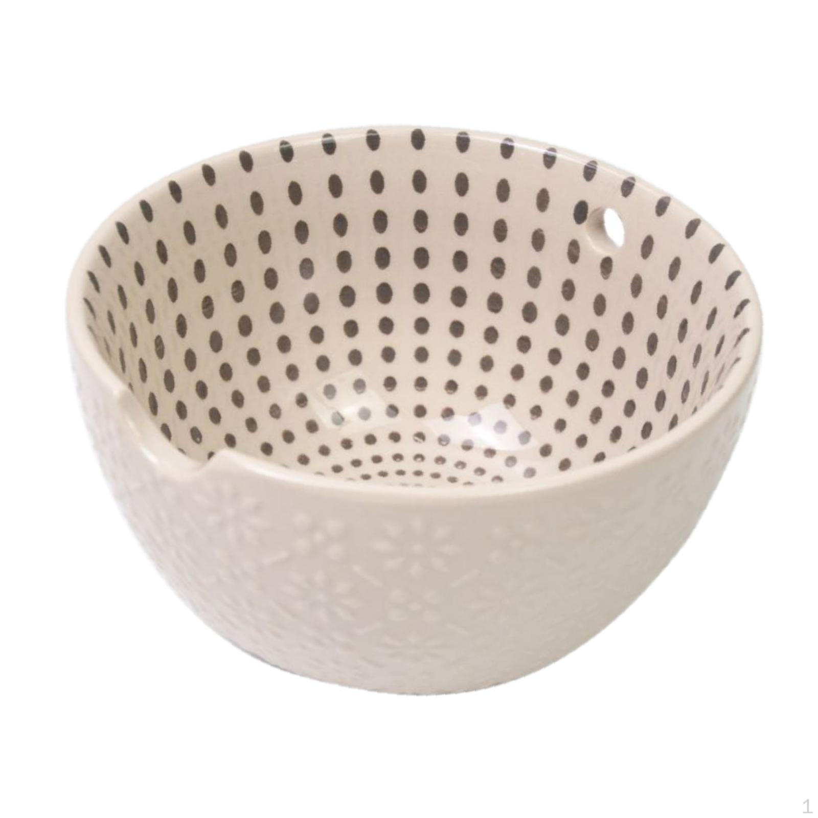 

Керамическая пряжа Чаша Вязание крючком Корзина ручной работы Крючок с отверстием Вязание крючком Хранение бежевый