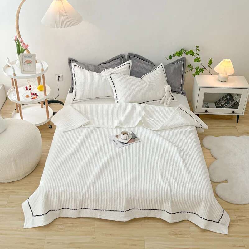 Bubble Yarn Blanket - Single/Queen Size Summer Bedspread, Lace Quilt for Bed & Sofa (Pillowcase Sold Separately)