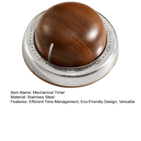 Manyetik Mekanik Mutfak Zamanlayıcısı 60 Dakika Geri Sayım Şişe Açacağı ile Pil Gerektirmez Paslanmaz Çelik Kendini Disipline Etme Hatırlatıcısı Yemek Pişirme Çalışma