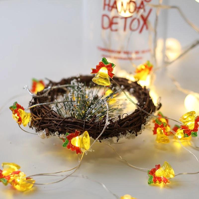 2m 20 Lights Christmas Lights Garland Santa Claus String Lights For Party Decorations Xmas Tree Decor New Year Gift 2025