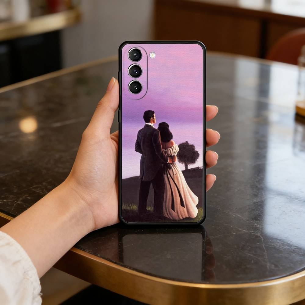 Love Gone with the Wind Phone Case For Samsung S25,24,23,22,30,21,10,9,Ultra,Plus,Lite,FE,4,5 G Soft Black Case