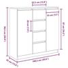 VidaXL Buffet avec tiroirs chêne fumé 100,5x35x98,5 cm bois ingénierie, meuble de rangement, buffet, meuble d'entrée, meuble 3328457