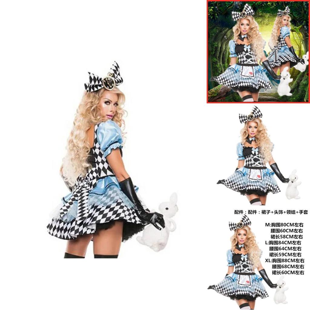 Heißes Filmthema Alice Dienstmädchen Cosplay Kostüm Für Frauen Bühnenauftritt Polyester Outfit