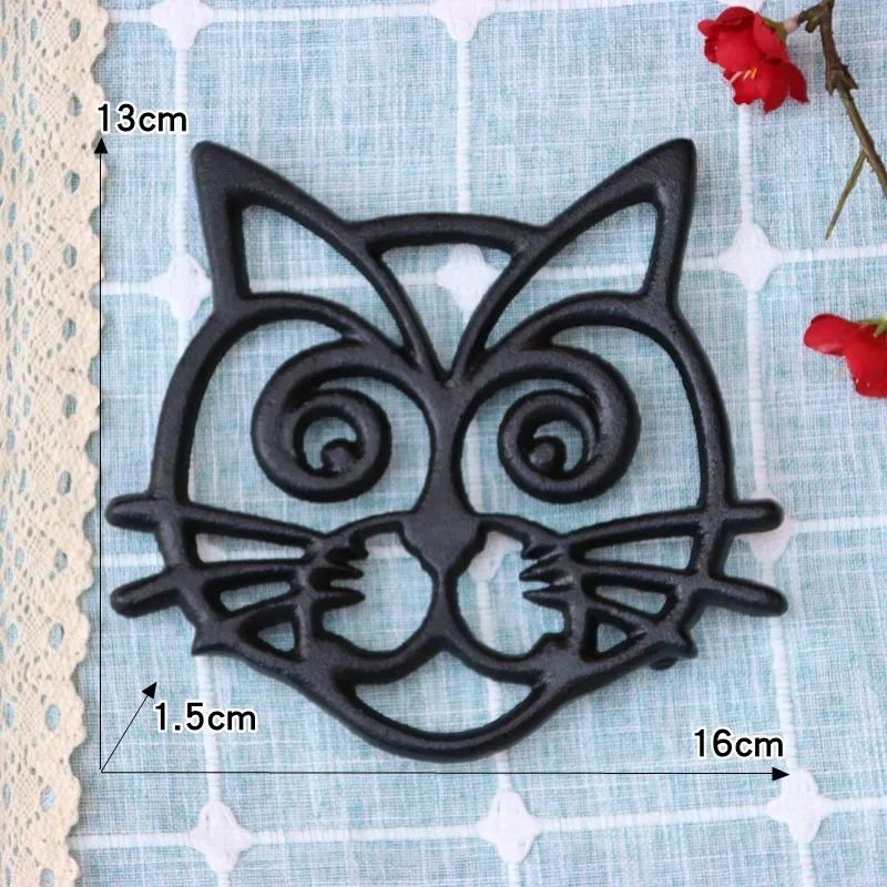 Owl Retro Decoration Ironwork Insulation Rack Water Kettle Style Household Cup Bowl Placemat Cast Iron Kitchen Plate Pot Mats