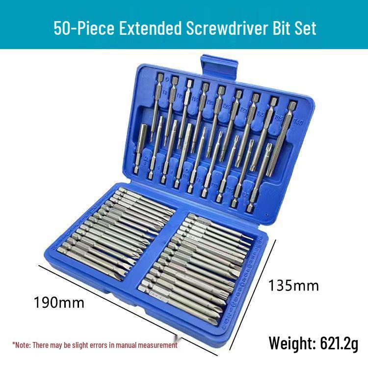 Electric Screwdriver Set: Phillips, Hex, and Triangle Bits