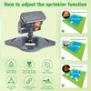 1 Garden Sprinkler with 16 Nozzles, 180 ° Rotatable Adjustable Head, Automatic Irrigation System, Wide Coverage, Watering Lawns and Gardens