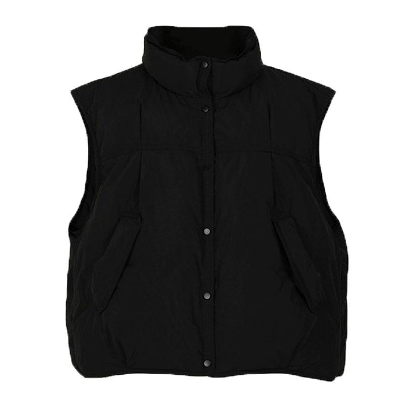 Casual Fashion Down Vest Women's 2025 Autumn and Winter Small Man Flip Cover and Thin Vest White Duck Down Vest Tide