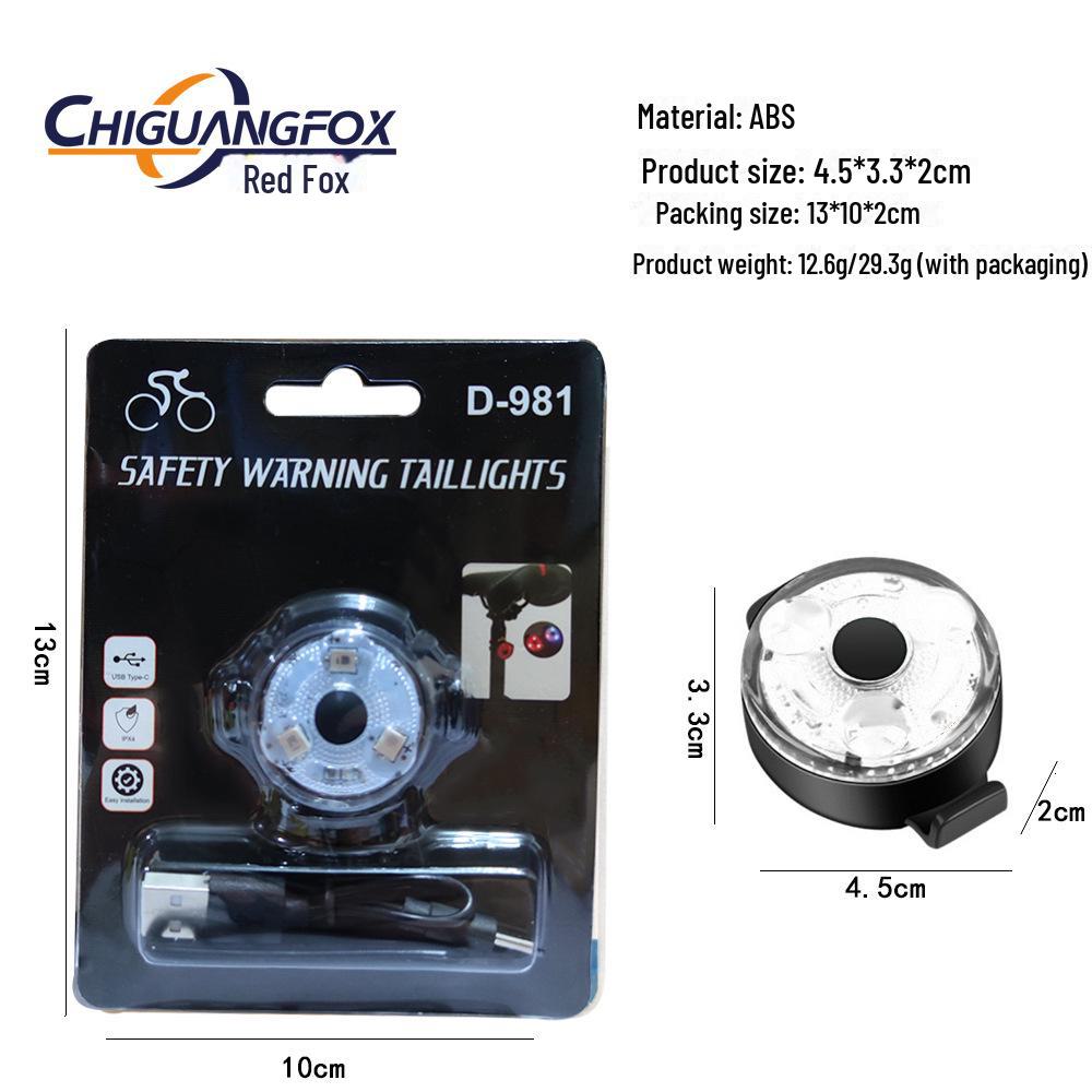 USB Rechargeable Colorful Dimming LED Mini Rear Taillight with Quick-Detach Feature