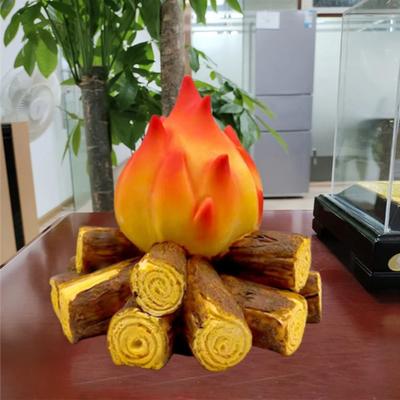 Resin Material Christmas Atmosphere Lamp Modern Style Battery Powered LED Night Light Flame Glowing Tabletop Decor
