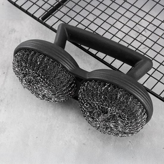 Kartáče z nerezové oceli s drátěnou koulí Kuchyňské čisticí náčiní Čistič mřížky grilu Nástroj na odstranění skvrn od rzi z hrnců a pánví