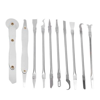 10 PCS Alloy Steel Metal Spatula Set Ultra Thin Mirror Finish Spudger Pry Tool Kit Double Ended Repair Tool Kit