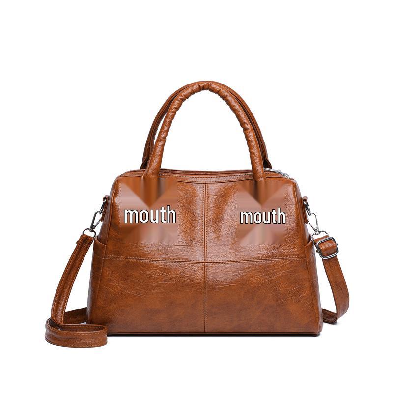 Women's Single-Shoulder Crossbody Bag: 2025 Style, Spacious Soft PU Leather, Mommy & Commuter Handbag.