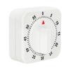 60 Minutes Kitchen Timer Countdown Alarm Reminder  Cooking Tools Mechanical Timer White Square