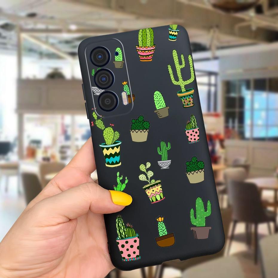 Silicon Case For Motorola Edge (2021) / Edge 5G UW (2021) Fashion Sunflower Daisy Pattern Soft Phone Cases For Edge 2021 XT2141