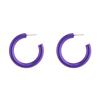 Kenjie Iridescent Electroplated Classic Hoop Earrings for Women - Colorful Punk Retro Style.