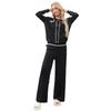 Autumn and Winter Collar Single-breasted Loose Casual Wide-leg Pants Knitted Two-piece Set for Women