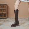 Thick-soled Boots for Women's New Autumn and Winter Small Versatile Boots for Women, But Knee-thin Inner Height-increasing Single Boots