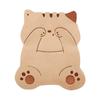Universal Shy Cat Plush Winter Car Seat Cushion - Non-Shedding, Cartoon Design for Five Seats