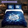 Sheffield Wednesday Football 3 Piece Bedding Set Soft Duvet Cover Set with Pillowcases Printed Bedroom Decor Set for Home