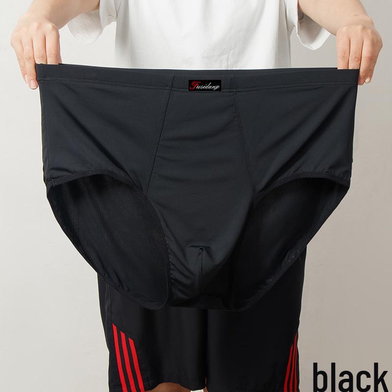 Ice Silk Plus Size Men's Quick-Dry Breathable Summer Briefs