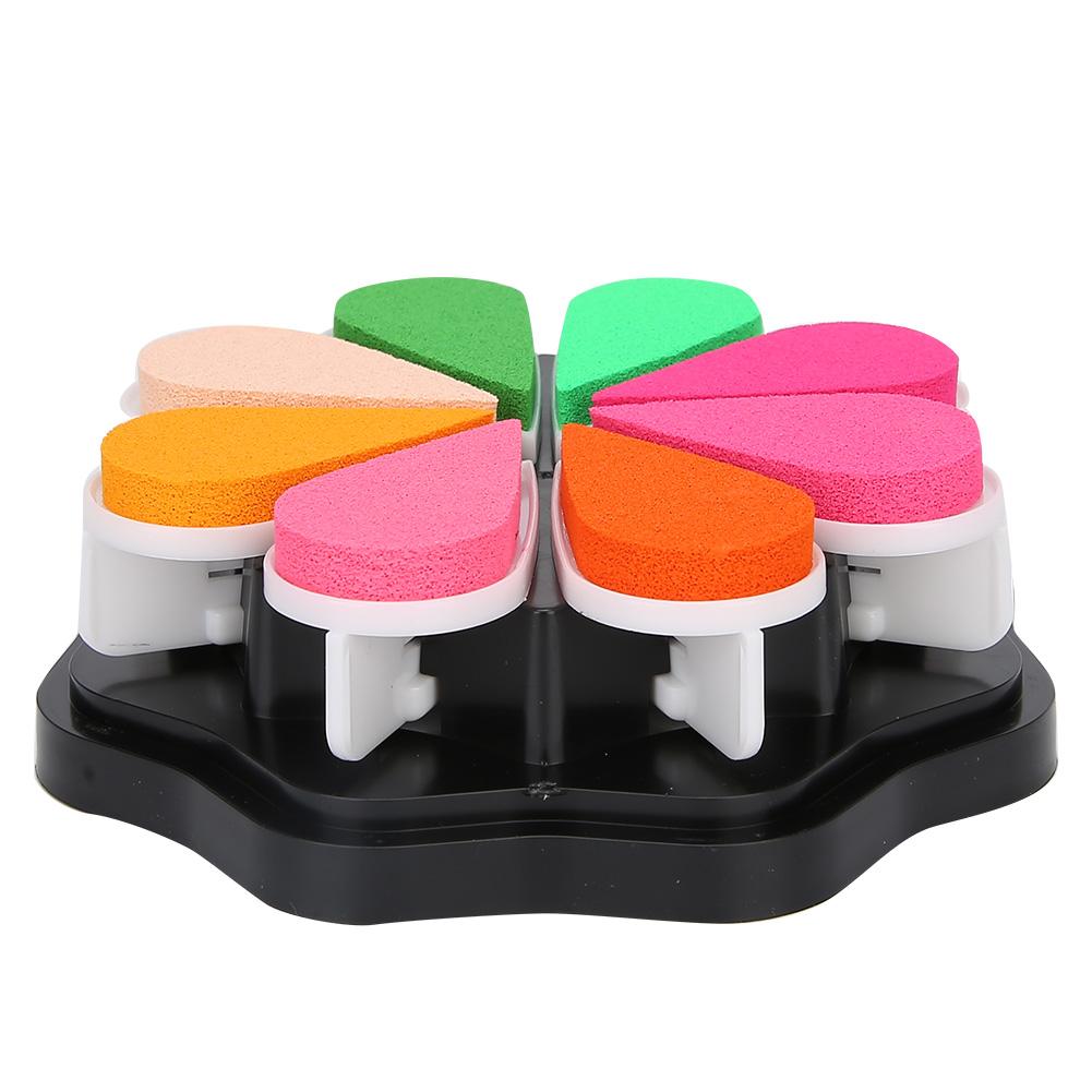 8 Colors Petal Shape Schedule Book Scrapbook Colorful DIY Stamp Ink Pad Painting Accessory