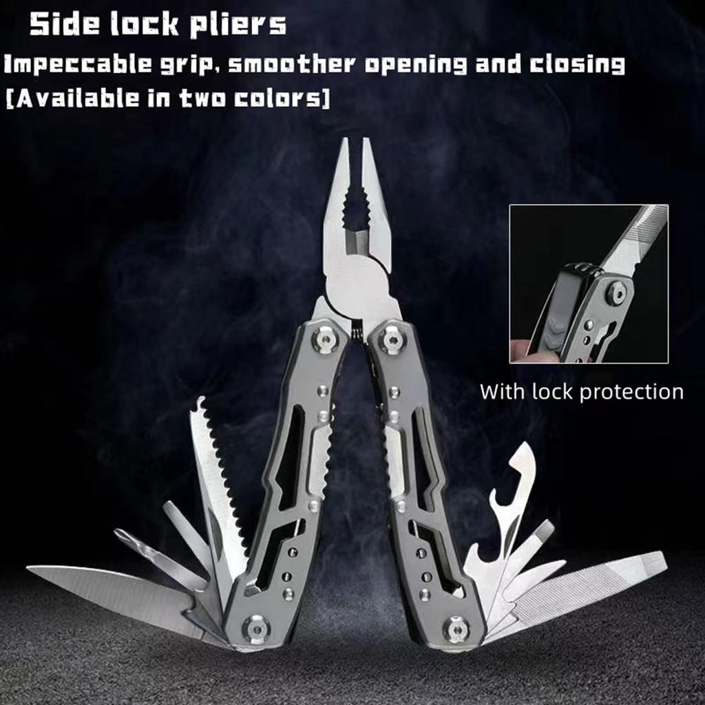 Πολυεργαλείο εξωτερικού χώρου Κάμπινγκ Φορητό από ανοξείδωτο χάλυβα Edc Πτυσσόμενα πολυλειτουργικά εργαλεία Πένσα μαχαιριού επιβίωσης έκτακτης ανάγκης