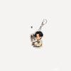 1pc Stray Kids Member Keychain Cute Cartoon Chibi Doll Holding SKZOO Plushie Sleeping Style Charm Keyring for Bags Backpacks, SKZ Merch STAY Gift