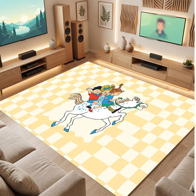 Pippi Longstocking Rug Soft Thick Non Slip Floor Carpet for Bedroom Living Room Home Decor